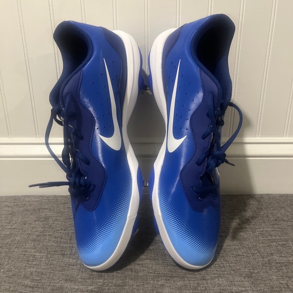 NEW Mens Nike Alpha Huarache Varsity 4 Low Baseball Blue/White Sz 15 DJ6516-414 - Picture 10 of 10